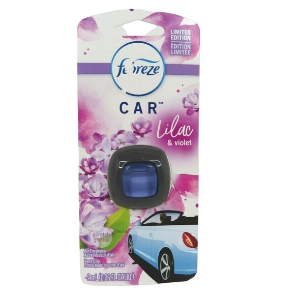 Febreze Lilac Violet Car Vent Clip 037000422952 NEW Vehicle Fragrance Limited Ed - Picture 1 of 5
